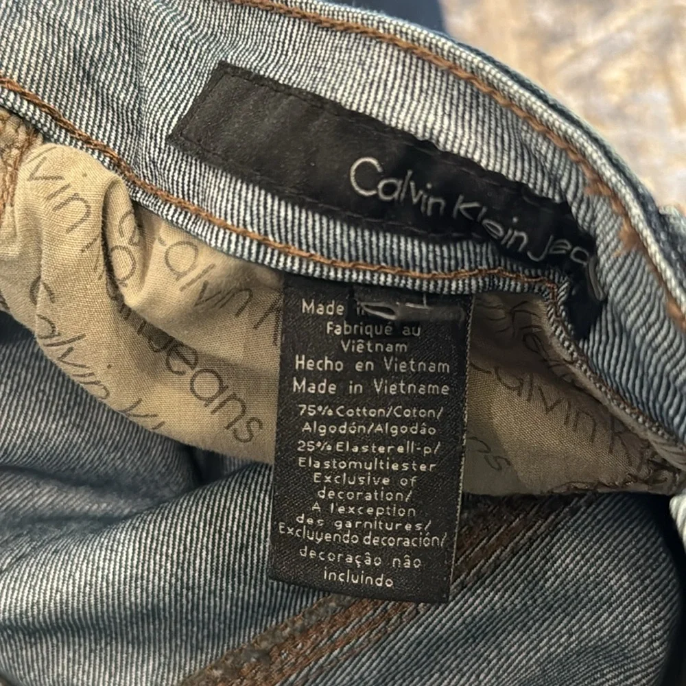 Calvin Klein shape wear dark blue boot cut jeans size 10 - Picture 7 of 9